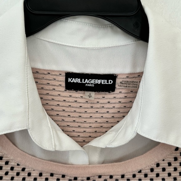 LIKE NEW! KARL LAGERFELD WOMANS TWOFER PULLOVER KNIT SWEATER BEAUTIFUL & CLASSIC - Picture 11 of 13